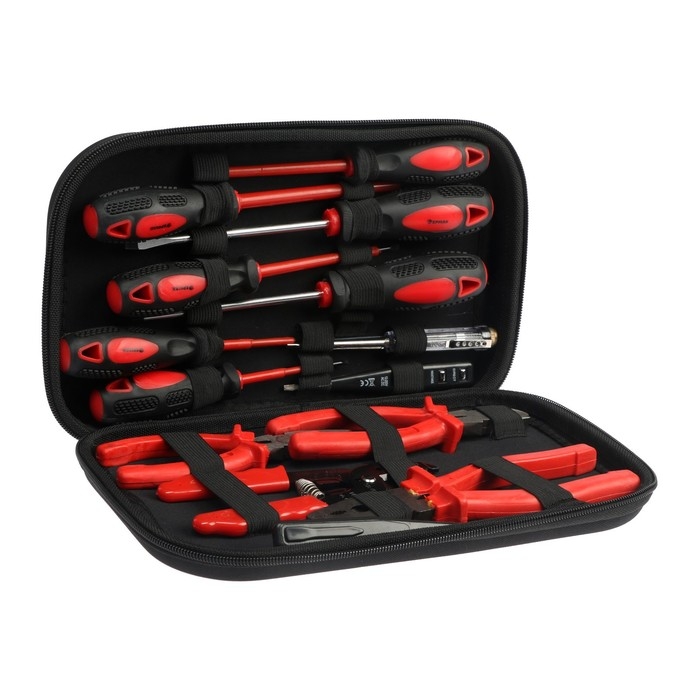 Набор инструментов ЕРМАК 657-252, бокорезы, пассатижи, отвертки, 13 предметов Набор инструментов ЕРМАК 657-252, бокорезы, пассатижи, отвертки, 13 предметов