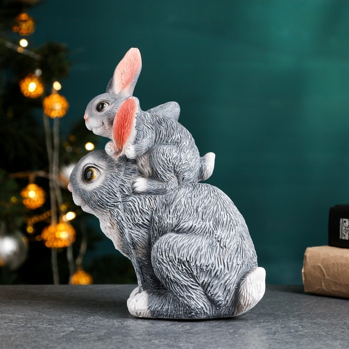 Садовая фигура  Садовая фигура "Зайчата" 20х18см