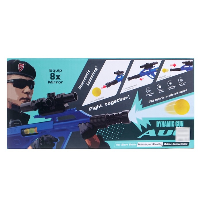 Бластер «Помповый AUG», стреляет мягкими шариками, прицел Бластер «Помповый AUG», стреляет мягкими шариками, прицел