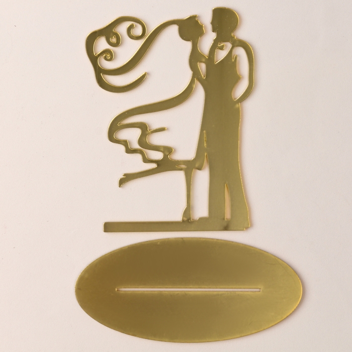 Топпер «Свадьба», цвет золото Топпер «Свадьба», цвет золото