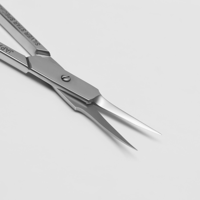 Ножницы маникюрные, для кутикулы, загнутые, 10 см, цвет серебристый, НСС-5 Ножницы маникюрные, для кутикулы, загнутые, 10 см, цвет серебристый, НСС-5