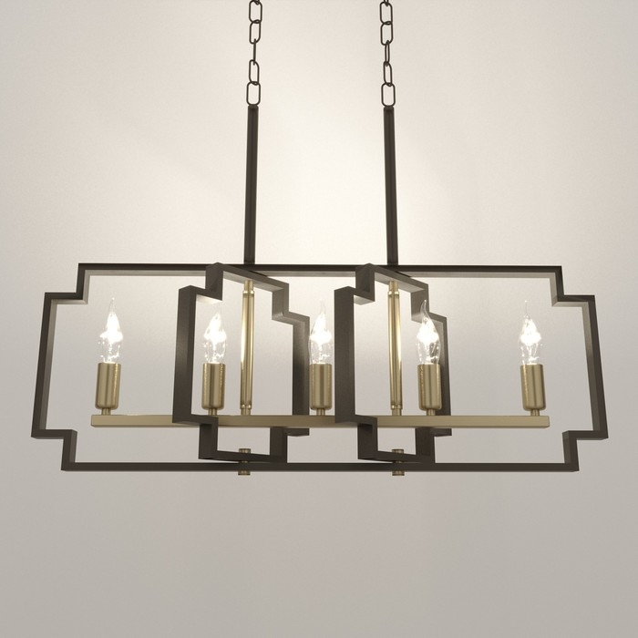 Люстра 2739/5 E14 40Вт черно-золотой 29,5х7,8х25-97 см BayerLux