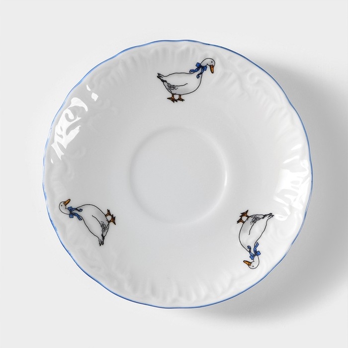 Блюдце «Рококо. Гуси», d=12,5 см Блюдце «Рококо. Гуси», d=12,5 см
