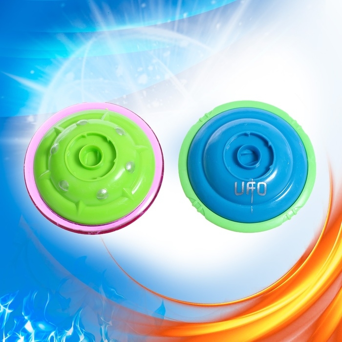 Набор волчков «НЛО», с устройством запуска, цвета МИКС Набор волчков «НЛО», с устройством запуска, цвета МИКС