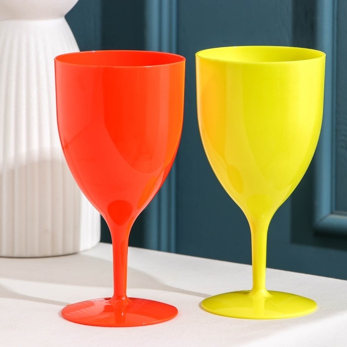 Бокал пластиковый «Салют», 400 мл, цвет МИКС Бокал пластиковый «Салют», 400 мл, цвет МИКС