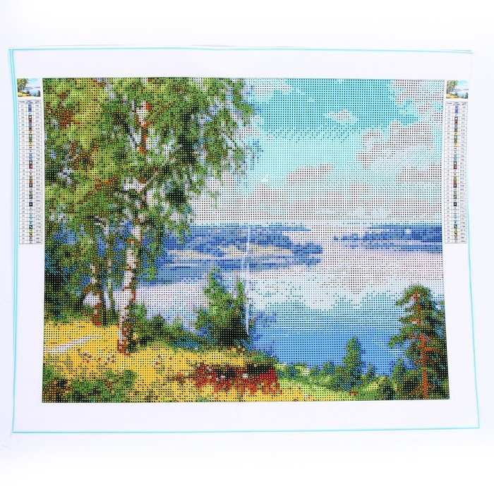 Алмазная мозаика с полным заполнением на холсте «Березки», 40 х 50 см Алмазная мозаика с полным заполнением на холсте «Березки», 40 х 50 см