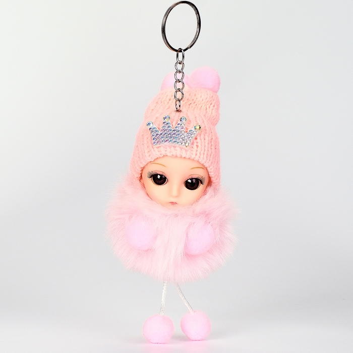 Мягкая игрушка «Зимняя куколка» на брелоке, 16 см, цвет МИКС Мягкая игрушка «Зимняя куколка» на брелоке, 16 см, цвет МИКС