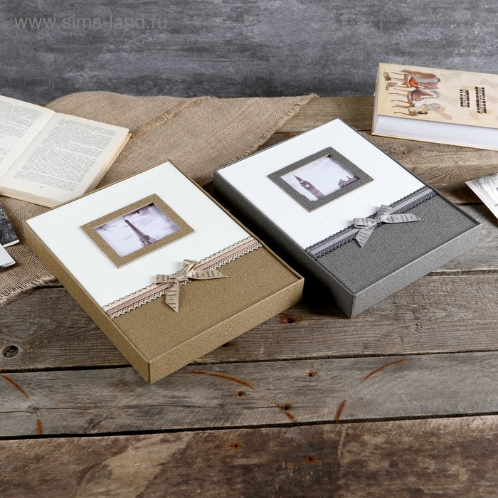 Фотоальбом магнитный 20 листов Фотоальбом магнитный 20 листов "Бант и кружево" МИКС 29,5х23,5х4 см