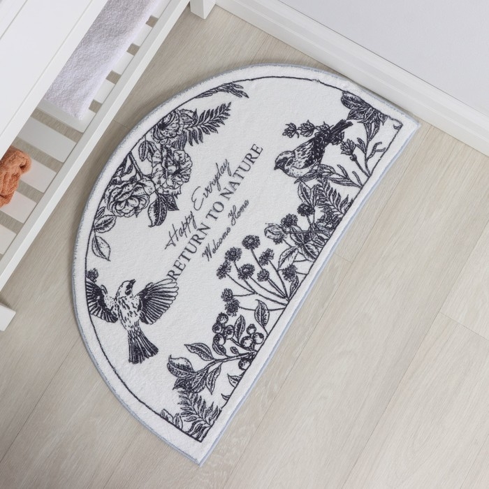 Коврик для дома SAVANNA Return to nature, 50×80 см, цвет белый Коврик для дома SAVANNA Return to nature, 50×80 см, цвет белый