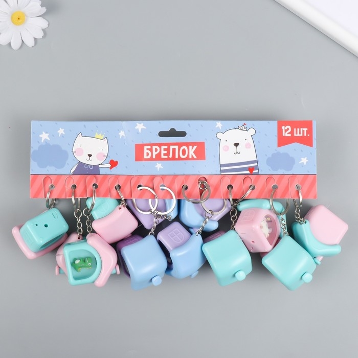 Фонарик свет на кольце  Фонарик свет на кольце "Сказка в домике" МИКС 3,5х4,3х4,2 см