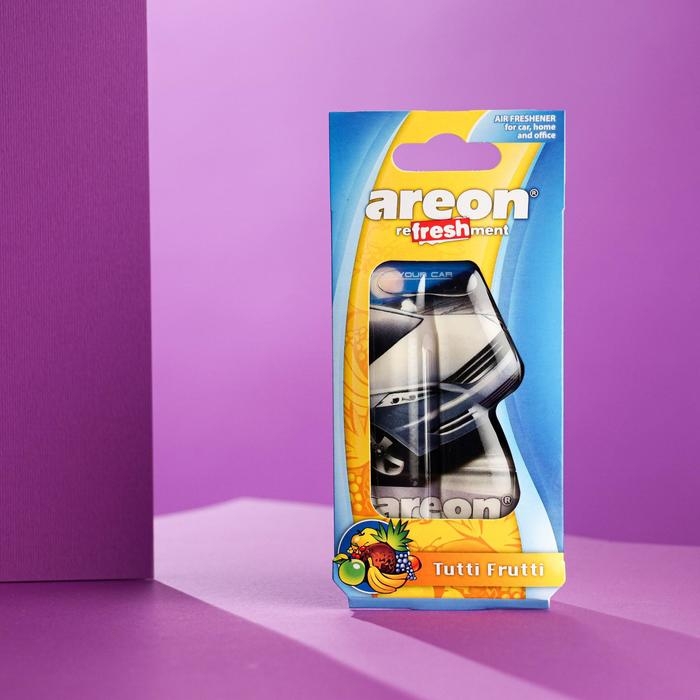 Ароматизатор на зеркало Areon Refreshment гелевый, тути фрути 704-025-906 Ароматизатор на зеркало Areon Refreshment гелевый, тути фрути 704-025-906