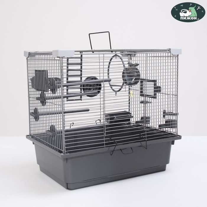 Клетка для птиц Клетка для птиц "Пижон" №100, разборная, 42 х 30 х 37см (укомплект.) серая