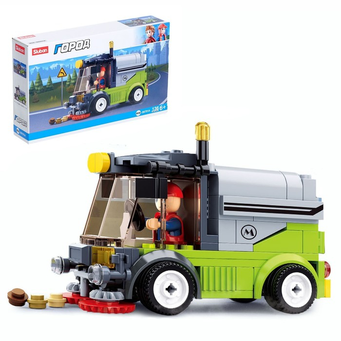 Конструктор Город «Машина по мойке улиц», 136 деталей Конструктор Город «Машина по мойке улиц», 136 деталей