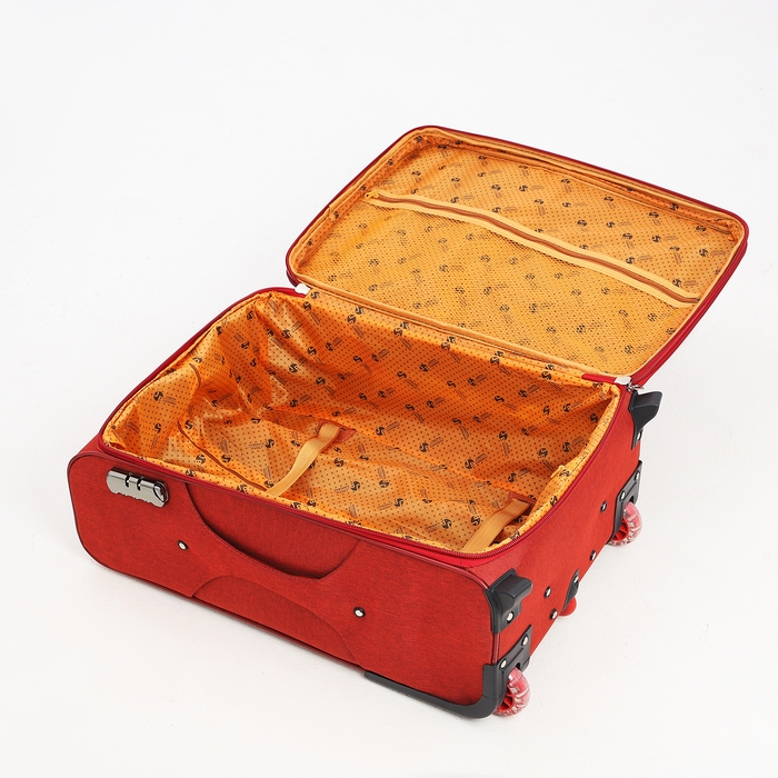 Чемодан средний 52 л (M), отдел на молнии, кодовый замок, с расширением, цвет бордовый Чемодан средний 52 л (M), отдел на молнии, кодовый замок, с расширением, цвет бордовый