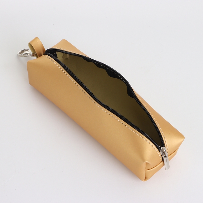 Ключница на молнии, длина 16 см, кольцо, карабин, цвет бежевый Ключница на молнии, длина 16 см, кольцо, карабин, цвет бежевый