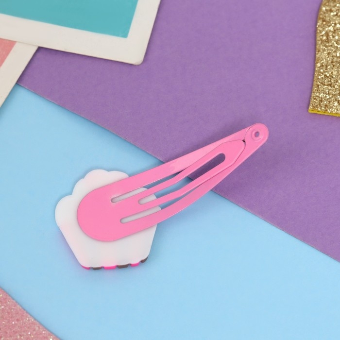 Набор для волос Набор для волос "Ширли" (2 резинки 5 см, 4 невидимки 5,5 см) мишка, розовый