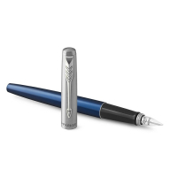 Ручка перьевая Parker Jotter Core F63 Royal Blue CT M, корпус из нержавеющей стали