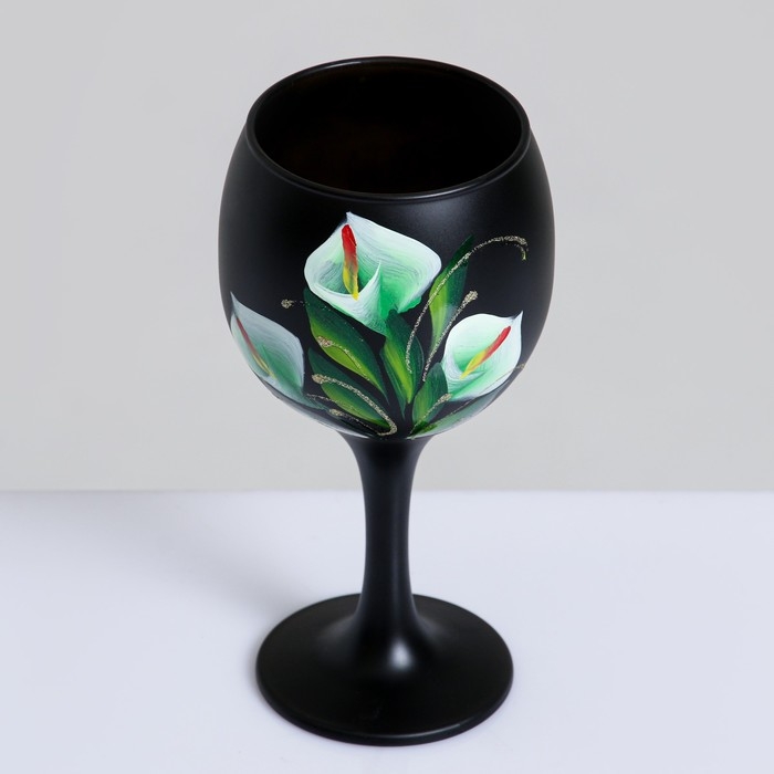 Набор бокалов для вина Набор бокалов для вина "Цветы" 6 шт, 220 мл, микс