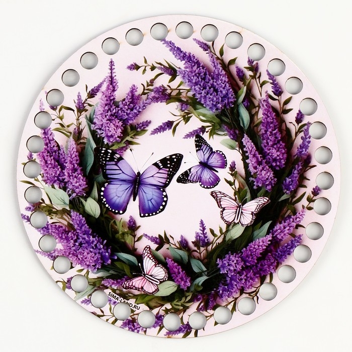 Донышки для вязания 2 в 1 «Весенняя нежность», круг 15 см, хдф 3 мм Донышки для вязания 2 в 1 «Весенняя нежность», круг 15 см, хдф 3 мм