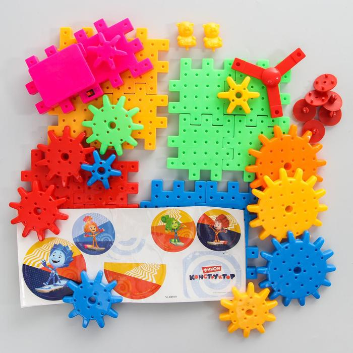 Конструктор, шестеренки ФИКСИКИ, 53 детали Конструктор, шестеренки ФИКСИКИ, 53 детали