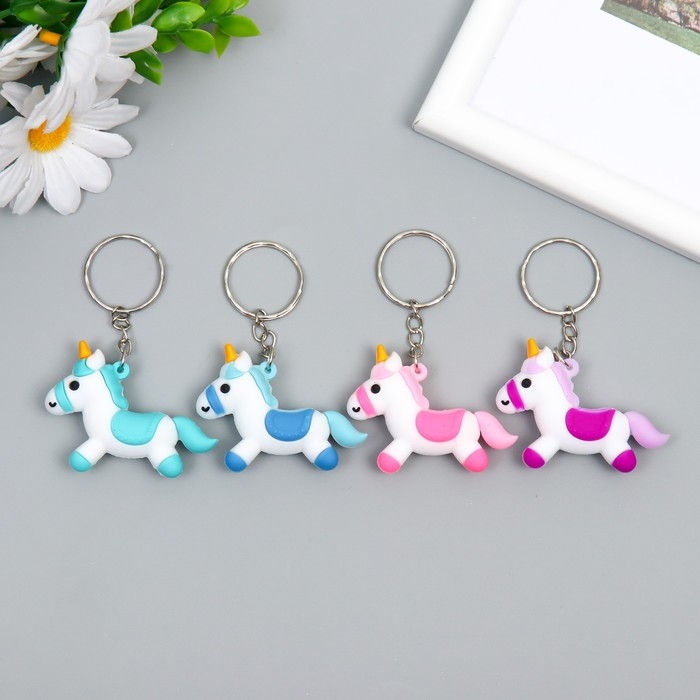 Брелок резина Брелок резина "Единорожек в попоне" МИКС 1,6х5,5х3,8 см