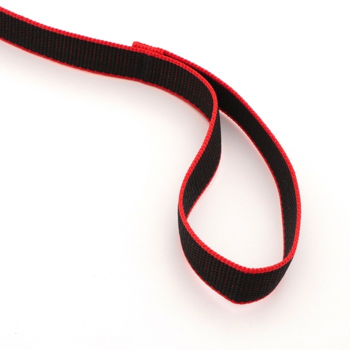 Поводок 7 м х 2,5 см, чёрный с красным Поводок 7 м х 2,5 см, чёрный с красным
