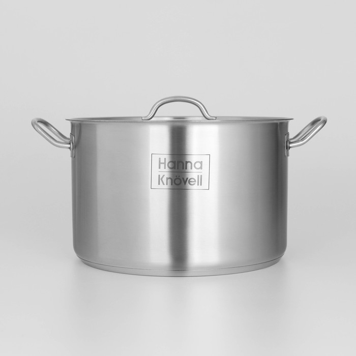 Кастрюля из нержавеющей стали Hanna Knövell с крышкой, 11 л, d=28 см, h=18 см, толщина стенки 0,8 мм, индукция Кастрюля из нержавеющей стали Hanna Knövell с крышкой, 11 л, d=28 см, h=18 см, толщина стенки 0,8 мм, индукция