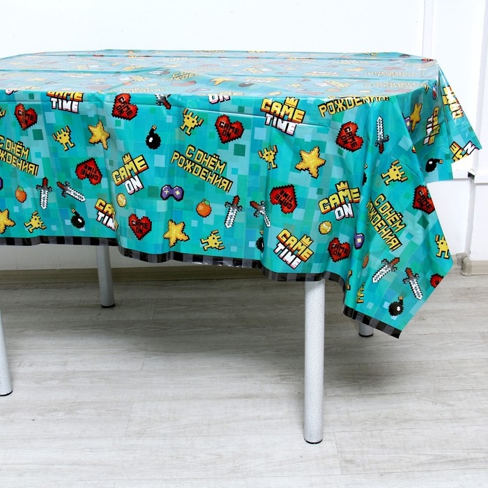 Скатерть Game Time &laquo;Пиксели&raquo;, 120 &times; 180 см