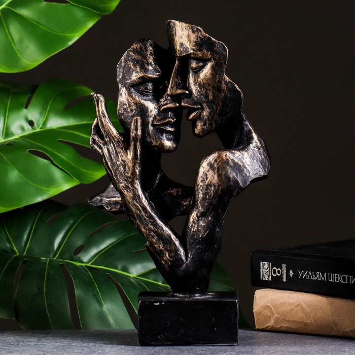 Фигура Фигура "Пара влюбленных" черный с золотом, 30см