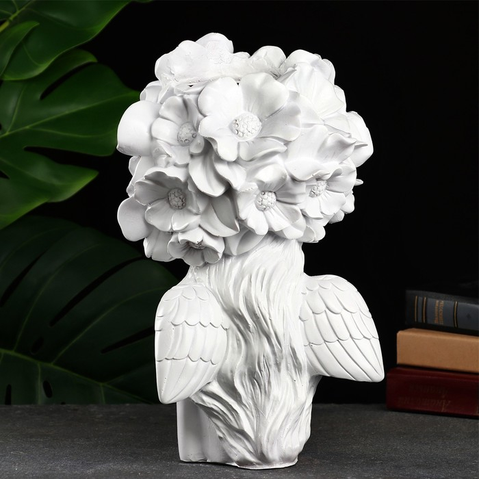 Ваза Ваза "Девочка с бантом", белая, 2 л/31х20х15см