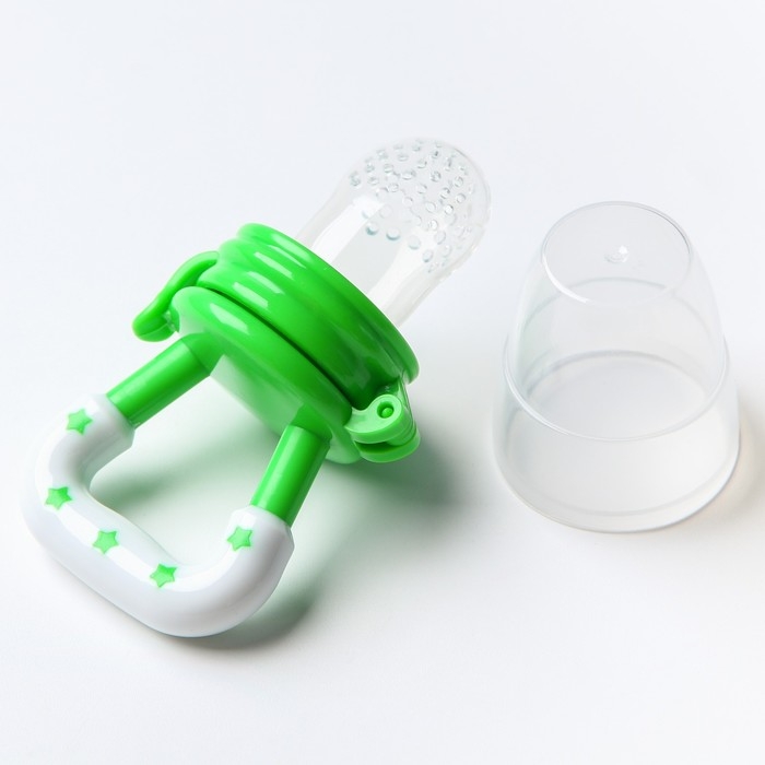 Ниблер для прикорма, с силиконовой сеточкой, цвет зеленый Ниблер для прикорма, с силиконовой сеточкой, цвет зеленый