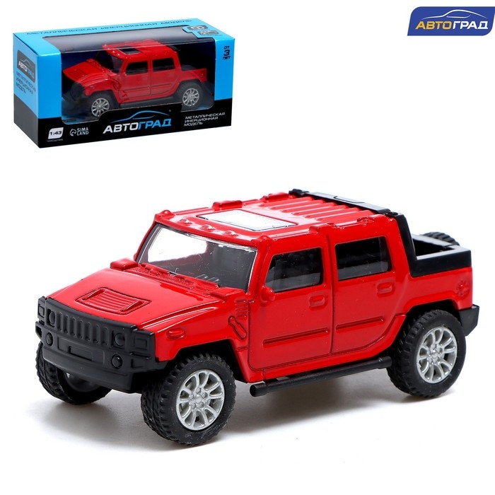 Машина металлическая «Пикап», масштаб 1:43 инерция, цвет красный Машина металлическая «Пикап», масштаб 1:43 инерция, цвет красный