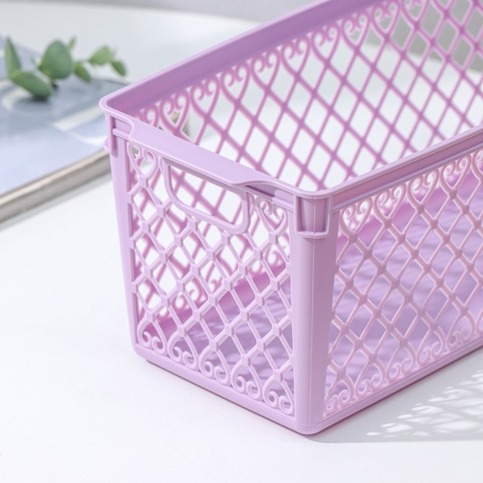 Корзина для хранения «Романо», пластик, 30×13,5×12 см, цвет МИКС Корзина для хранения «Романо», пластик, 30×13,5×12 см, цвет МИКС