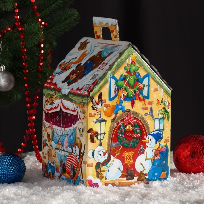 Новый год. Подарочная коробка Новый год. Подарочная коробка "Отдых", 17 х 14,5 х 24,5 см.