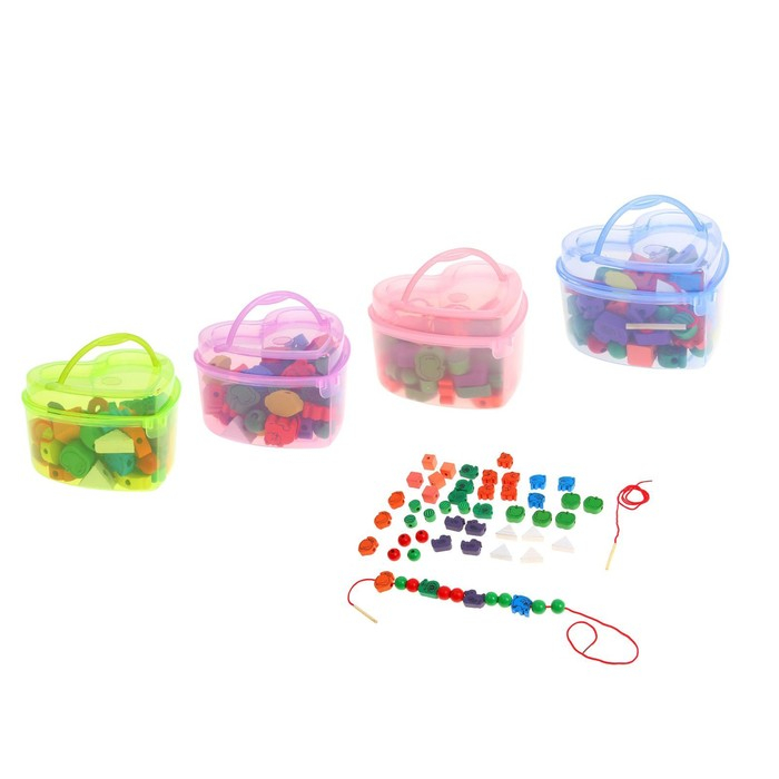 Шнуровка  Шнуровка "Учимся считать", 50 элементов, цвета МИКС