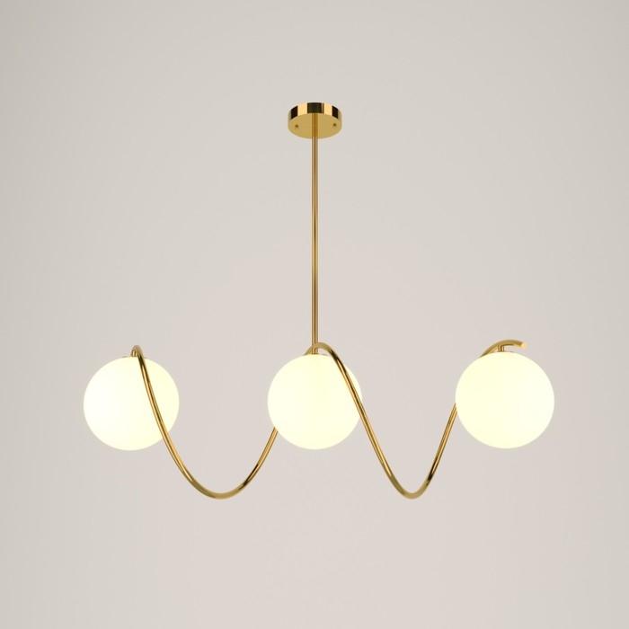 Люстра "Спираль" 3х40Вт E27 золото 20х80х90 см BayerLux