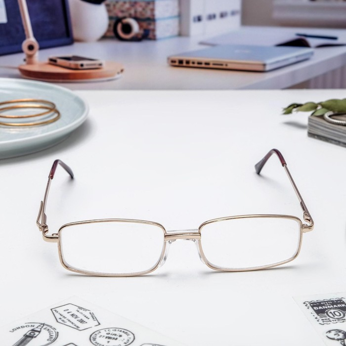 Готовые очки Восток 2015, цвет золотой, отгибающаяся дужка, +4 Готовые очки Восток 2015, цвет золотой, отгибающаяся дужка, +4