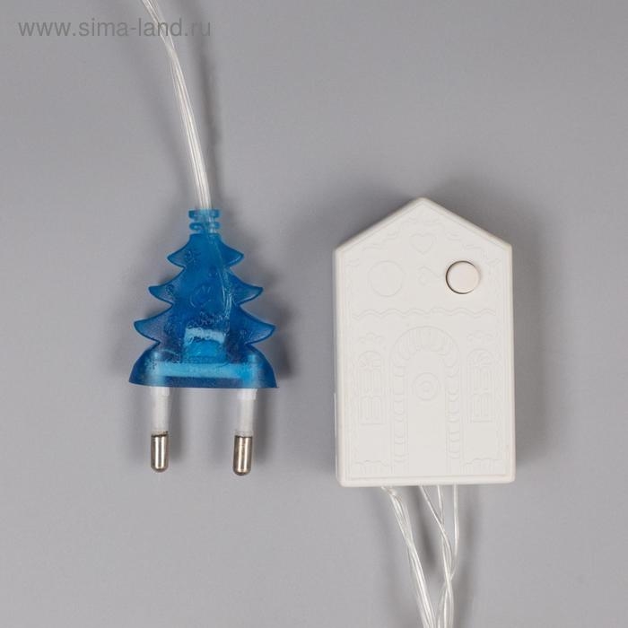 Гирлянда «Нить» 5 м с насадками «Звёздочки», IP20, прозрачная нить, 50 LED, свечение аквамарин, 8 режимов, 220 В Гирлянда «Нить» 5 м с насадками «Звёздочки», IP20, прозрачная нить, 50 LED, свечение аквамарин, 8 режимов, 220 В