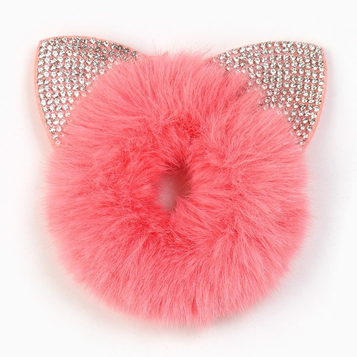 Резинка для волос пушистая «Киса» с ушками, 1 х 6 х 8 см Резинка для волос пушистая «Киса» с ушками, 1 х 6 х 8 см