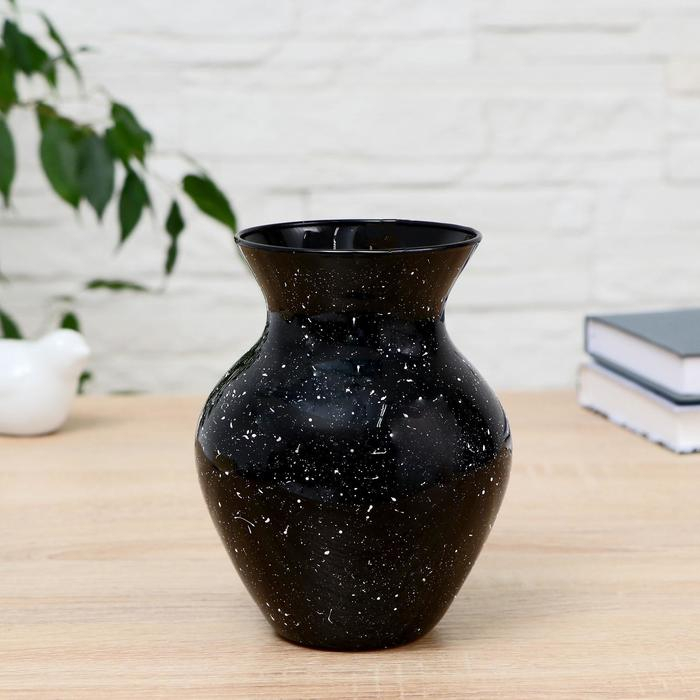 Ваза Ваза "Крапле-чёрный" d-8см 14,5х11см