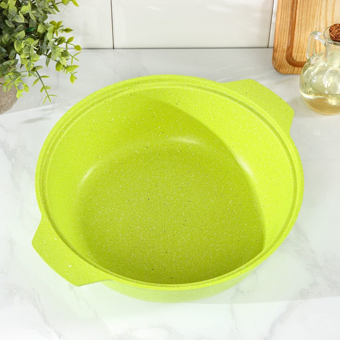 Кастрюля-жаровня Trendy style, 3 л, d=28 см, антипригарное покрытие, цвет зелёный Кастрюля-жаровня Trendy style, 3 л, d=28 см, антипригарное покрытие, цвет зелёный