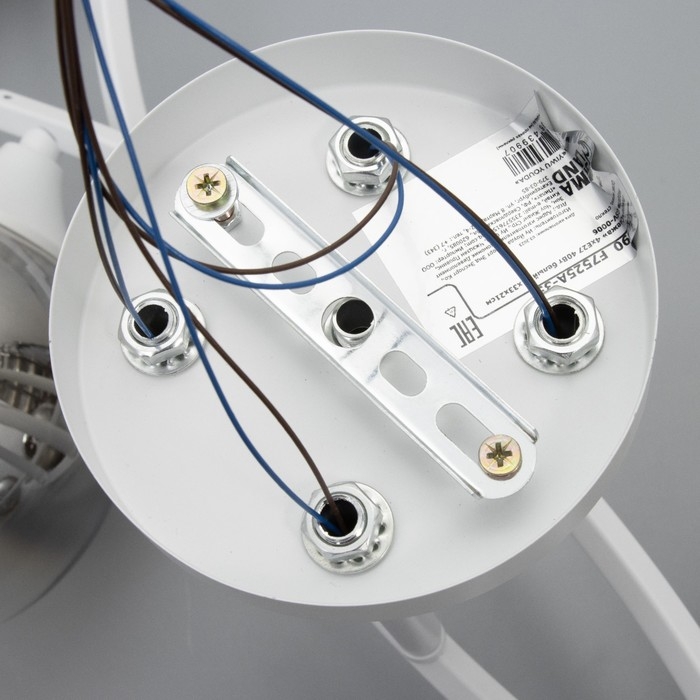 Люстра Люстра "Снежа" 4хЕ27 40Вт белый 81х33х21см BayerLux