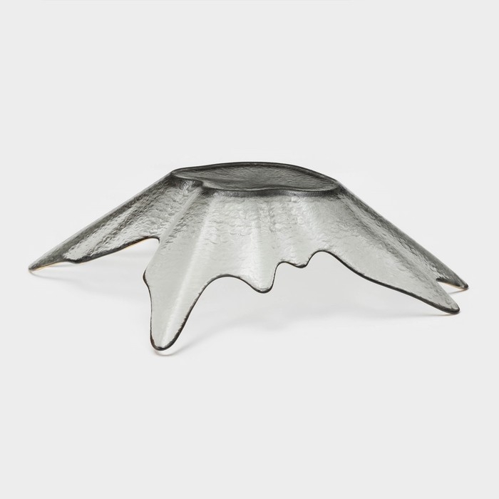 Тарелка стеклянная &laquo;Рени&raquo;, 28&times;8 см, цвет серый