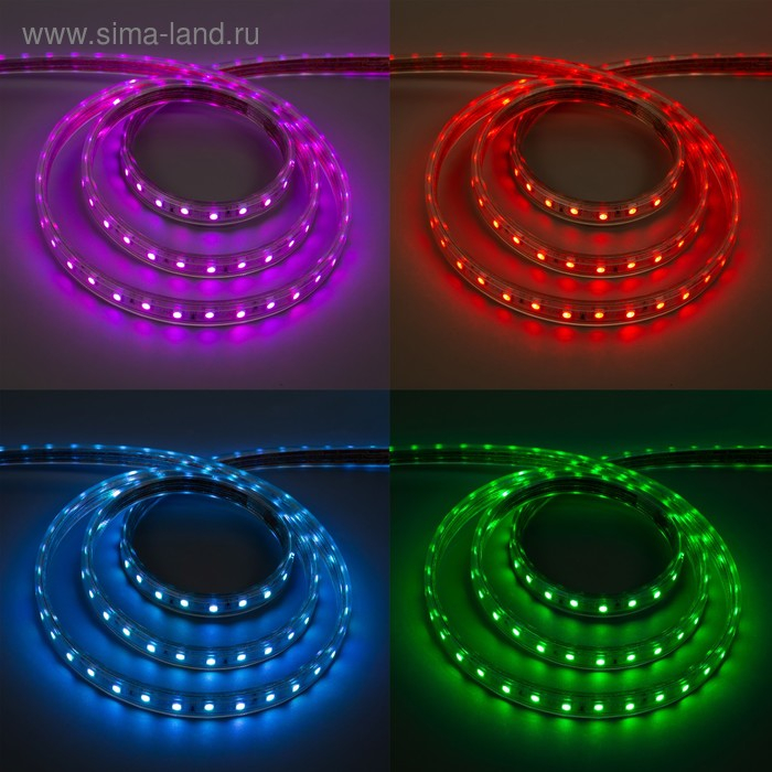 Светодиодная лента Ecola 14 × 7 мм, 50 м, IP68, SMD5050, 60 LED/м, 14.4 Вт/м, 220 В, свечение RGB Светодиодная лента Ecola 14 × 7 мм, 50 м, IP68, SMD5050, 60 LED/м, 14.4 Вт/м, 220 В, свечение RGB