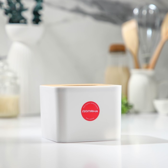 Салфетница Доляна «Мягкость», 11×8,5 см, бамбук Салфетница Доляна «Мягкость», 11×8,5 см, бамбук