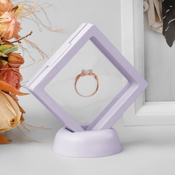 Подставка для украшений «Ромб», 7×3×7 см, цвет белый Подставка для украшений «Ромб», 7×3×7 см, цвет белый