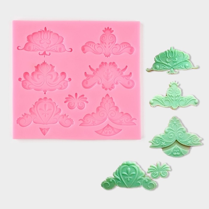 Молд «Валери», силикон, 13,6×12,6×0,8 см, цвет розовый Молд «Валери», силикон, 13,6×12,6×0,8 см, цвет розовый