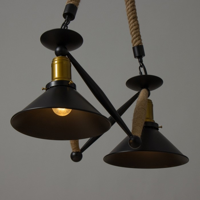 Люстра Люстра "Майди" 2хЕ27 черный 55х22х61см BayerLux