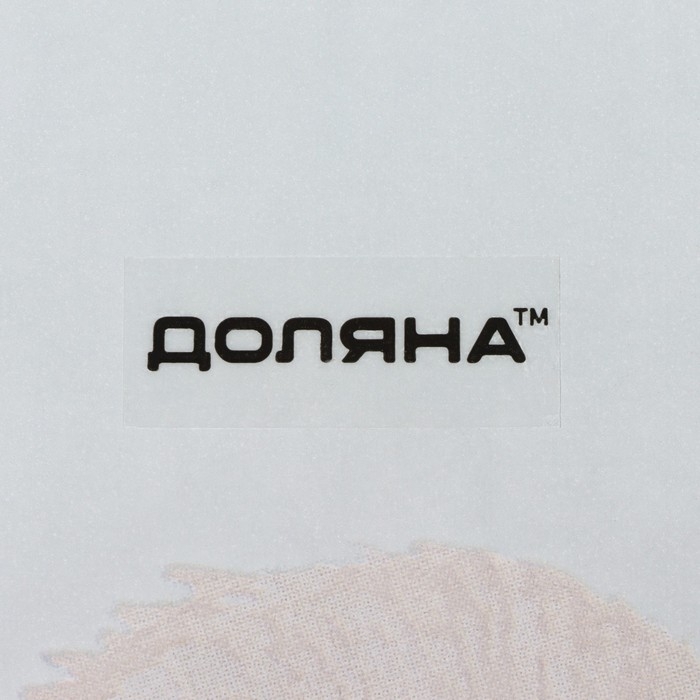 Тарелка стеклянная Доляна «Кролик», d=23 см, цвет голубой