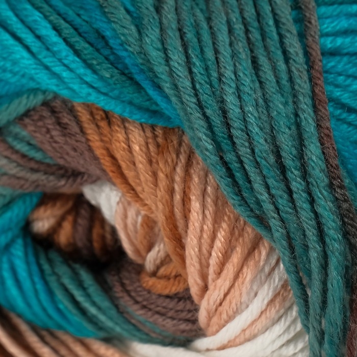 Пряжа Пряжа "Adore Dream" 100% акрил антипиллинг 280м/100г (1055 бирюза-какао)